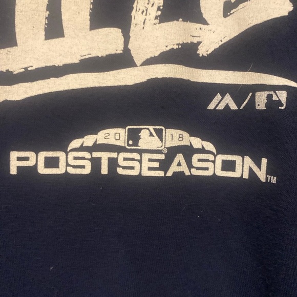 Majestic: HOUSTON ASTROS shirt, 2018 POSTSEASON "NEVER SETTLE"  Size XL - Picture 3 of 5